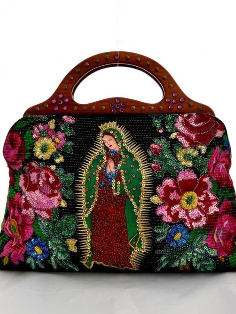 $$ ISO ISABELLA FIORE Virgin Mary Lady of Guadalupe Purse